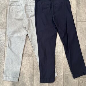 Chic Black and Gray Trousers Set